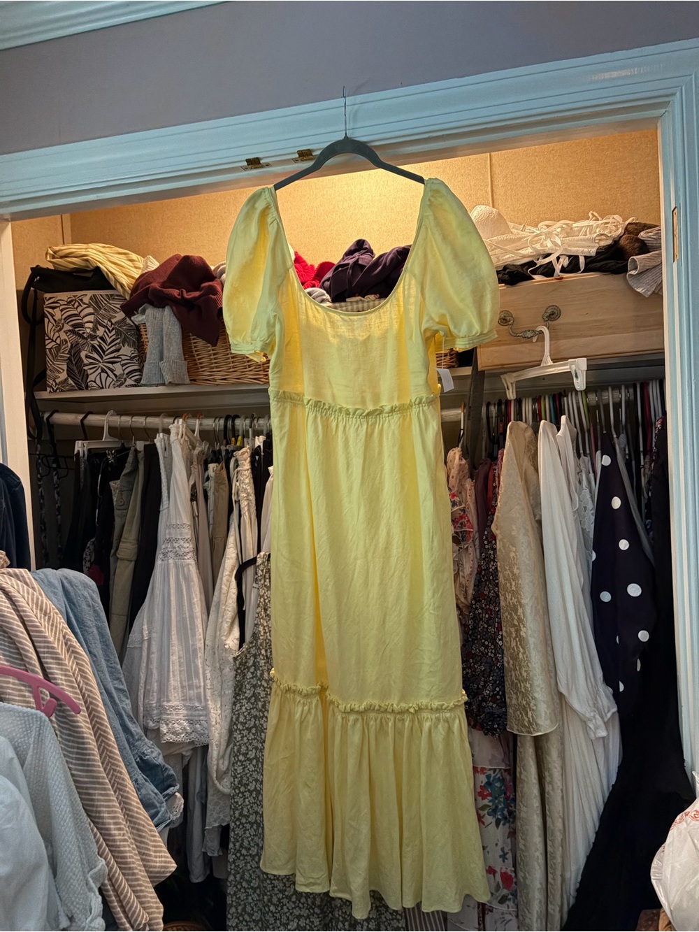 Ralph Lauren Yellow Puff Sleeve Maxi Dress - Picture 7 of 7